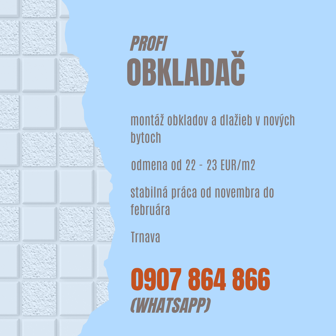 Hľadáme profi obkladača 🔥