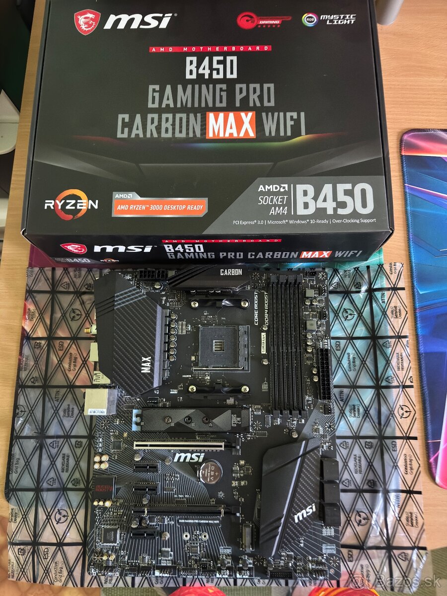 Predám MSI B450 Gaming Pro Carbon Max Wifi