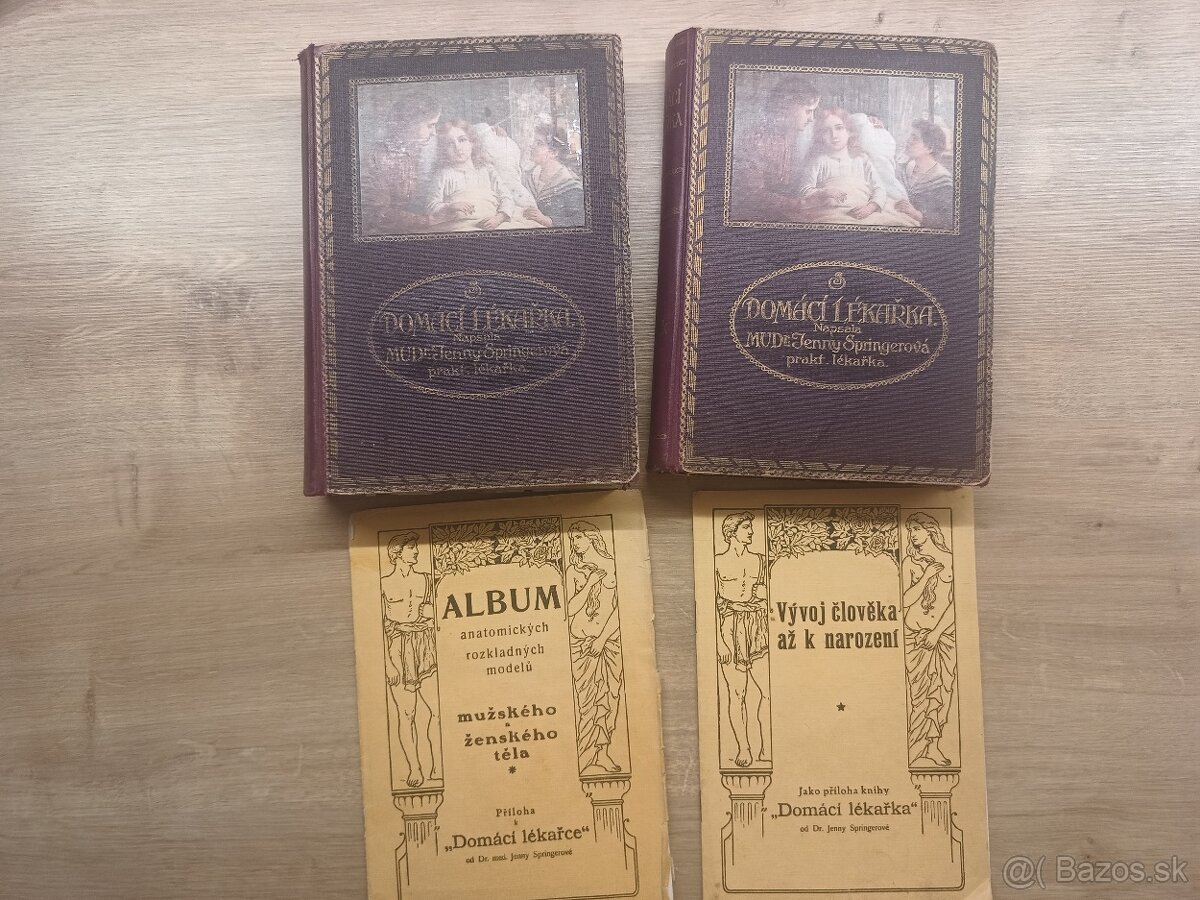 Jenny Springerová: Domáci lekárka I.,II., 1925 + rozkladacie