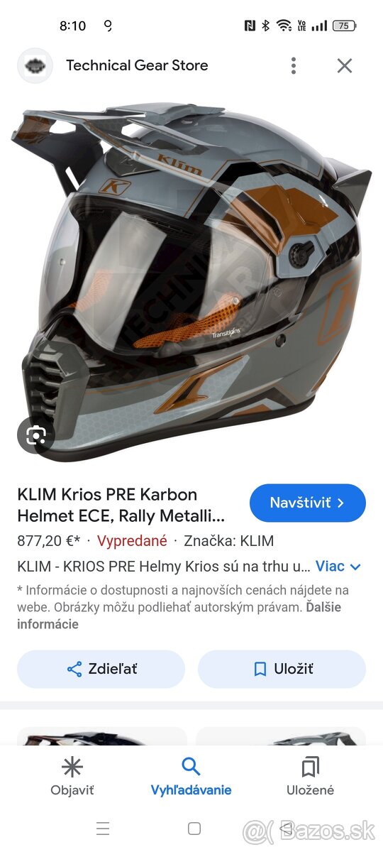Klim Krioss pro helmet Carbon enduro cesta