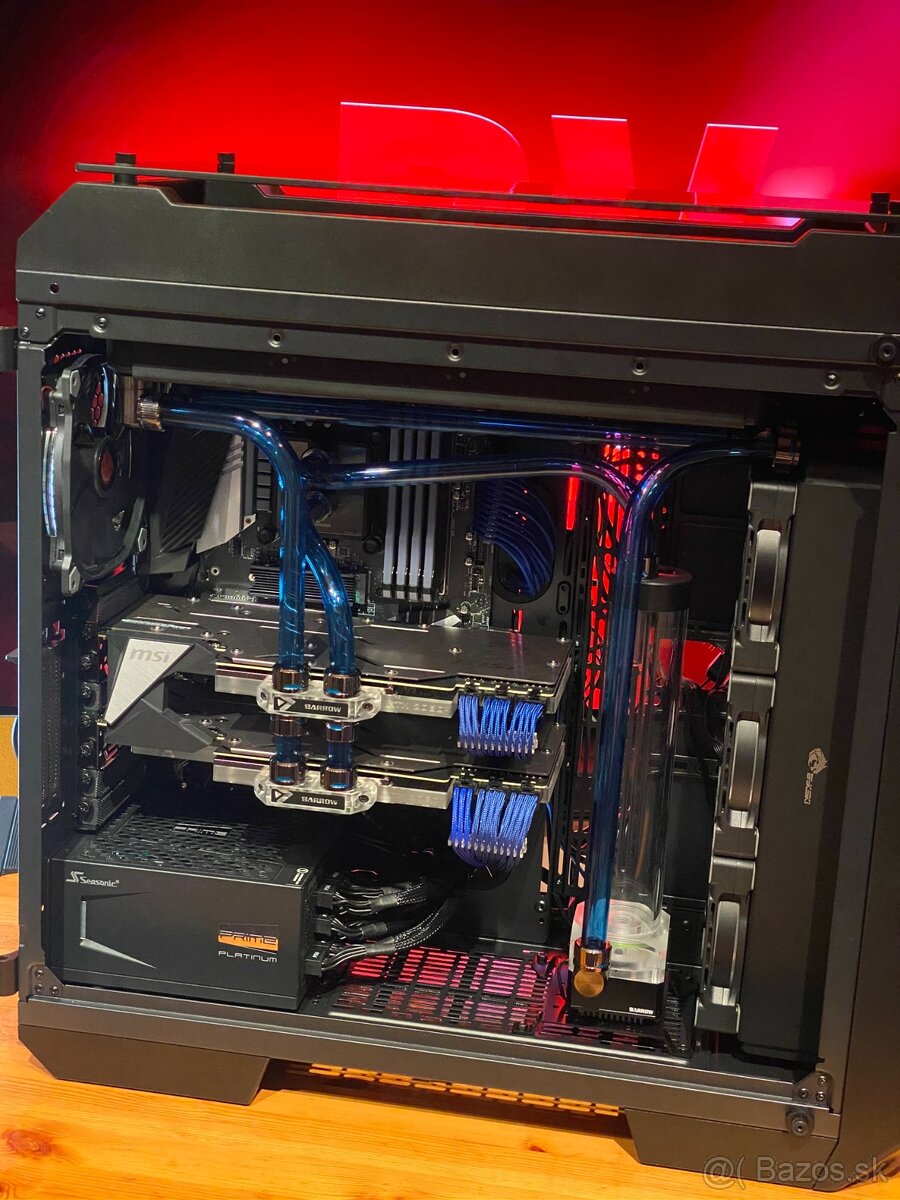 Herné PC s Custom water cooling, Intel i9-9900K, 2xRTX2080Ti