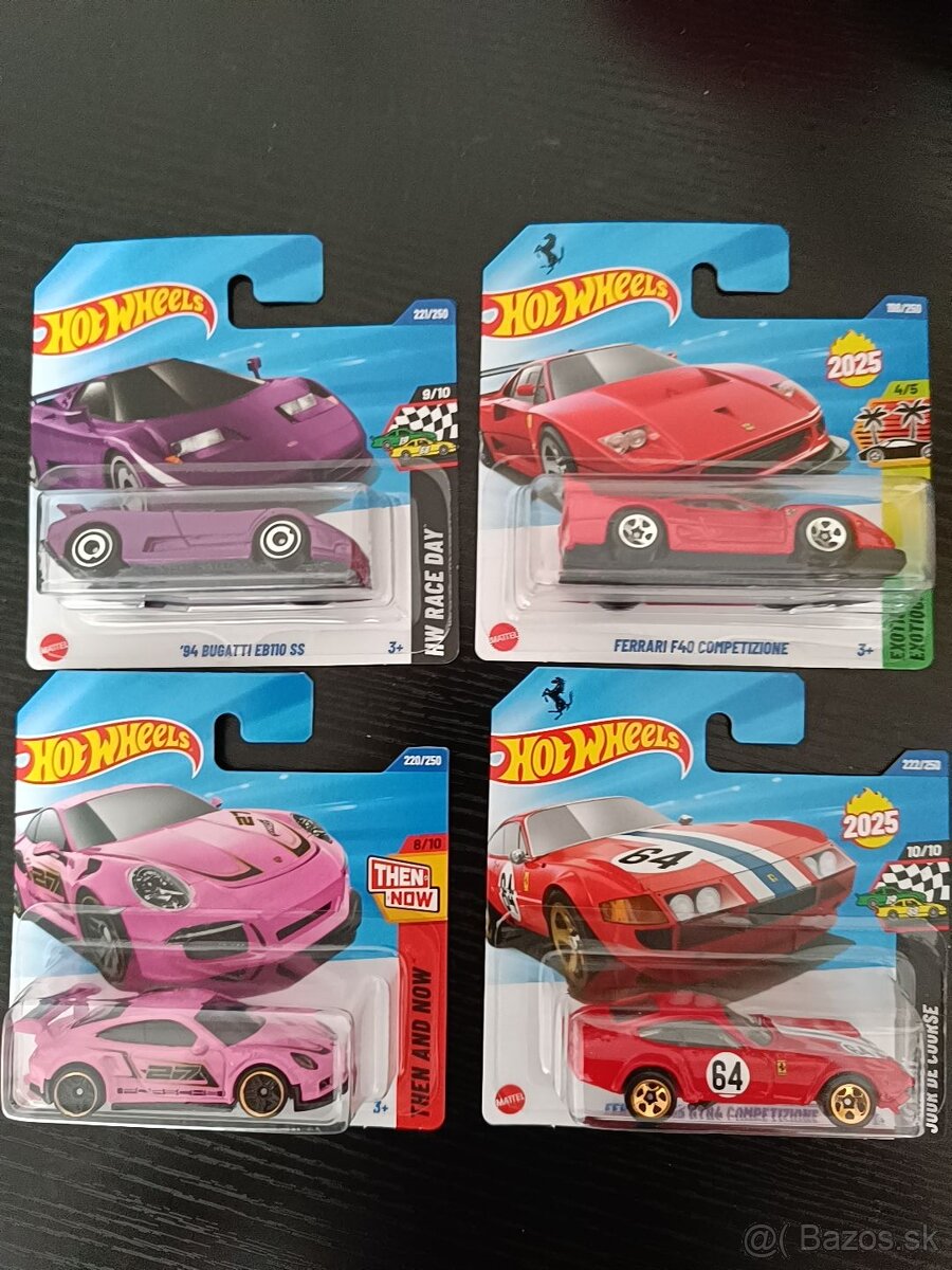 Predam Hot wheels Ferrari ,Porsche pink ,bugatti
