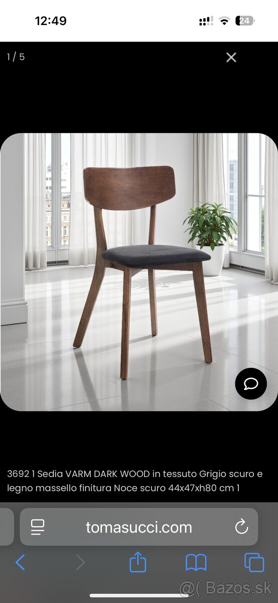 Luxusne stolicky Varm 2ks - tmave drevo