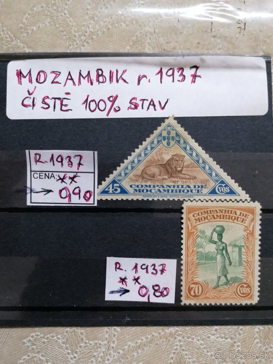 Predám známky Mozambik r1937
