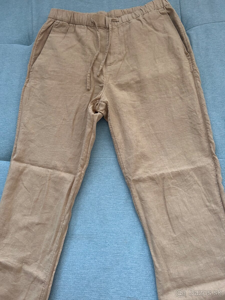 Panske lanové nohavice