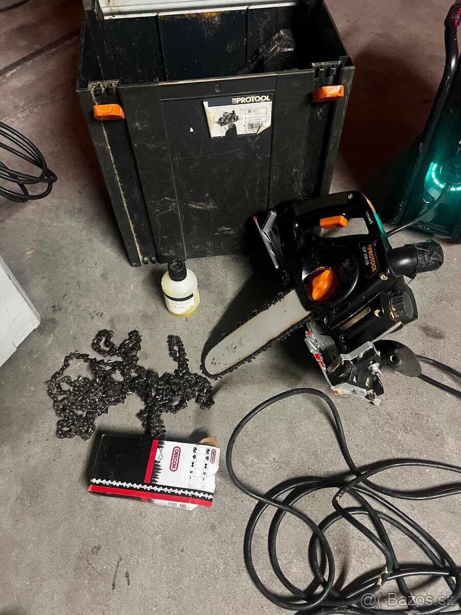 Tesařská řetězová pila protool SSP 200 EB + 5 dalších řetězů