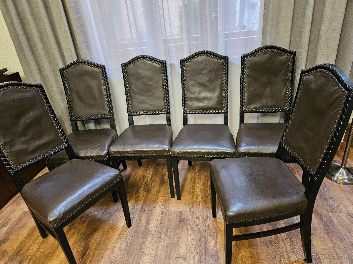 kožené stoličky