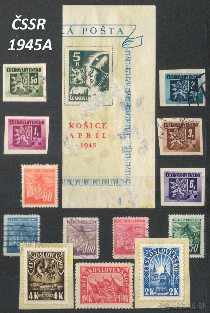 Poštové známky, filatelia: ČSSR 1945-1962