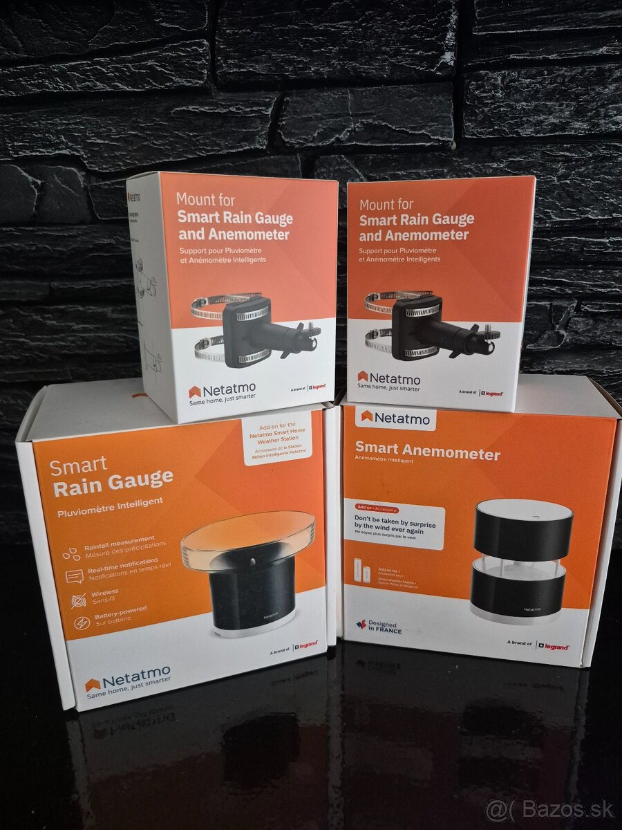 Netatmo Anemometer a Rain gauge nový