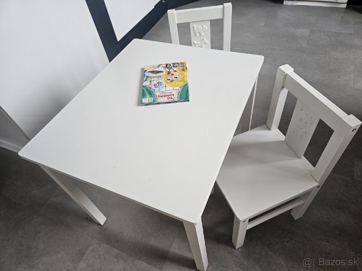 Detský set -stolík, 2 stoličky Ikea Kritter