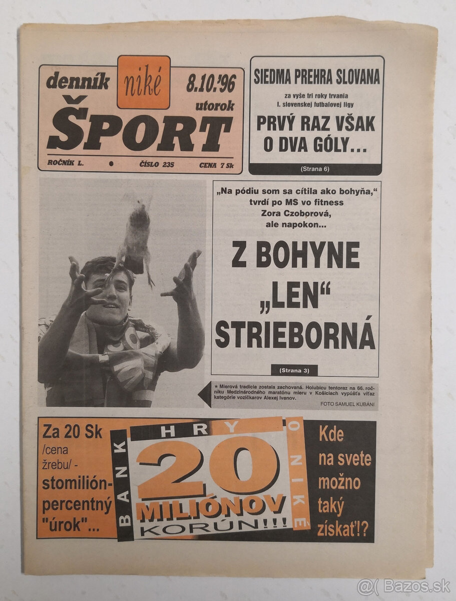 Staré noviny Denník Šport 3