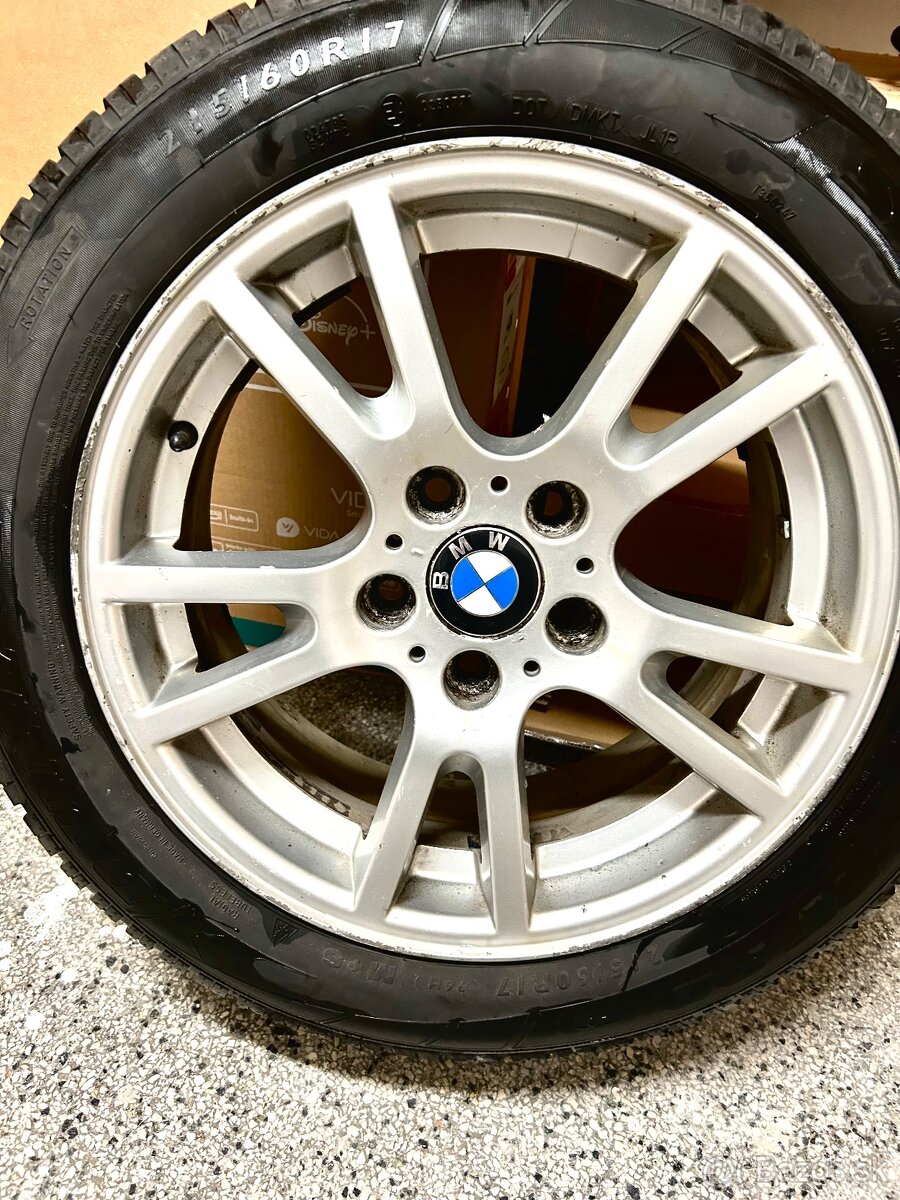 Predám BMW elektróny R17 spolu so zimnými pneu 215/60