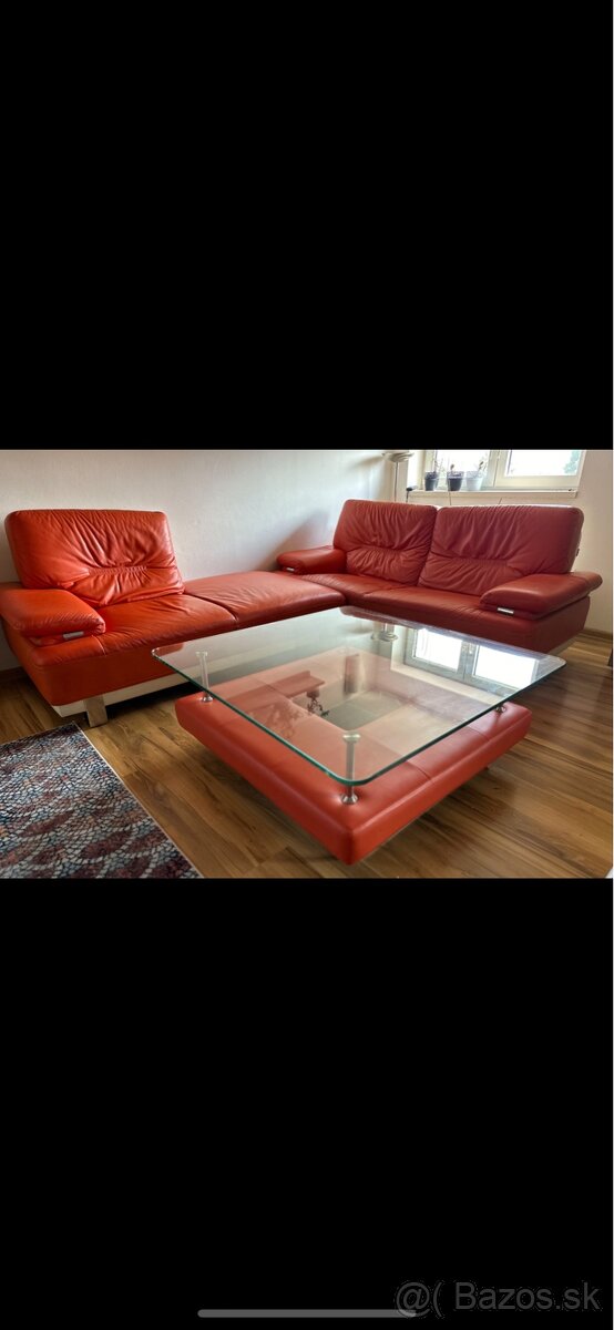 Kožený gauč, sedacia súprava