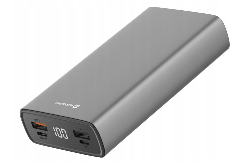 20000 mAh Aluminum powerbanka Swissten PowerBank 20W