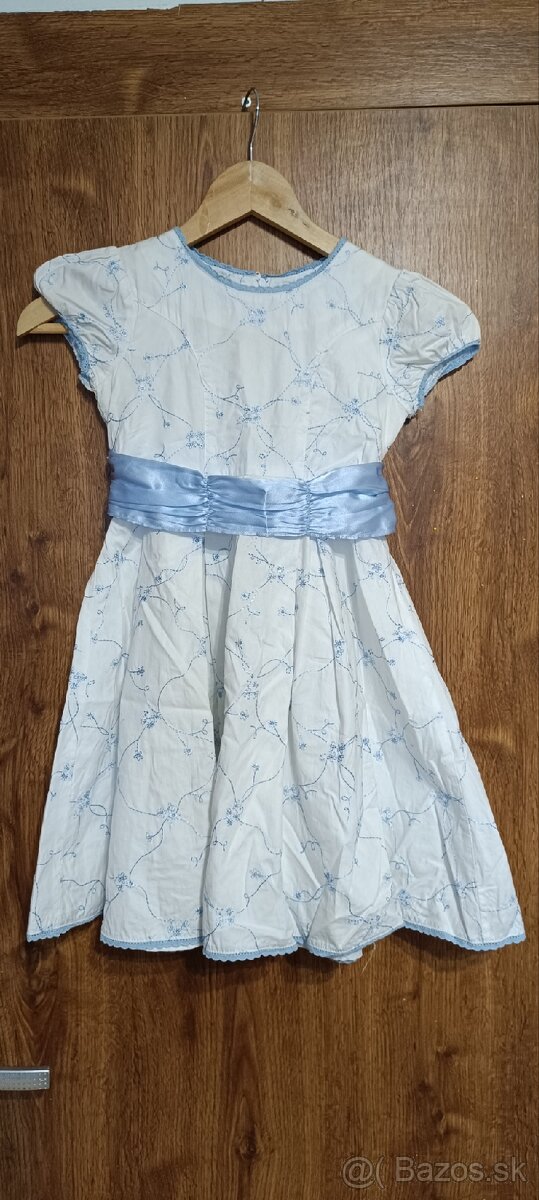 Dievčenské bielo modré šaty