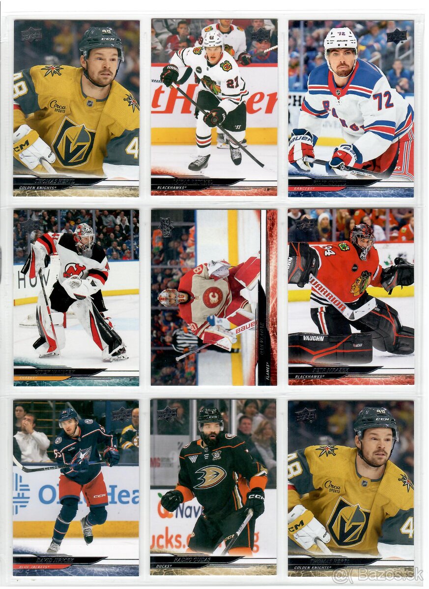 Predam hokejove karticky NHL