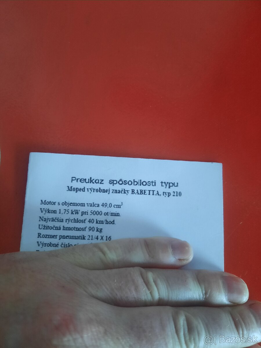Papiere babeta
