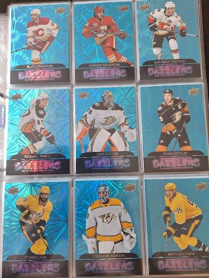 Hokejové kartičky insert dazzlers blue 2020/21.
