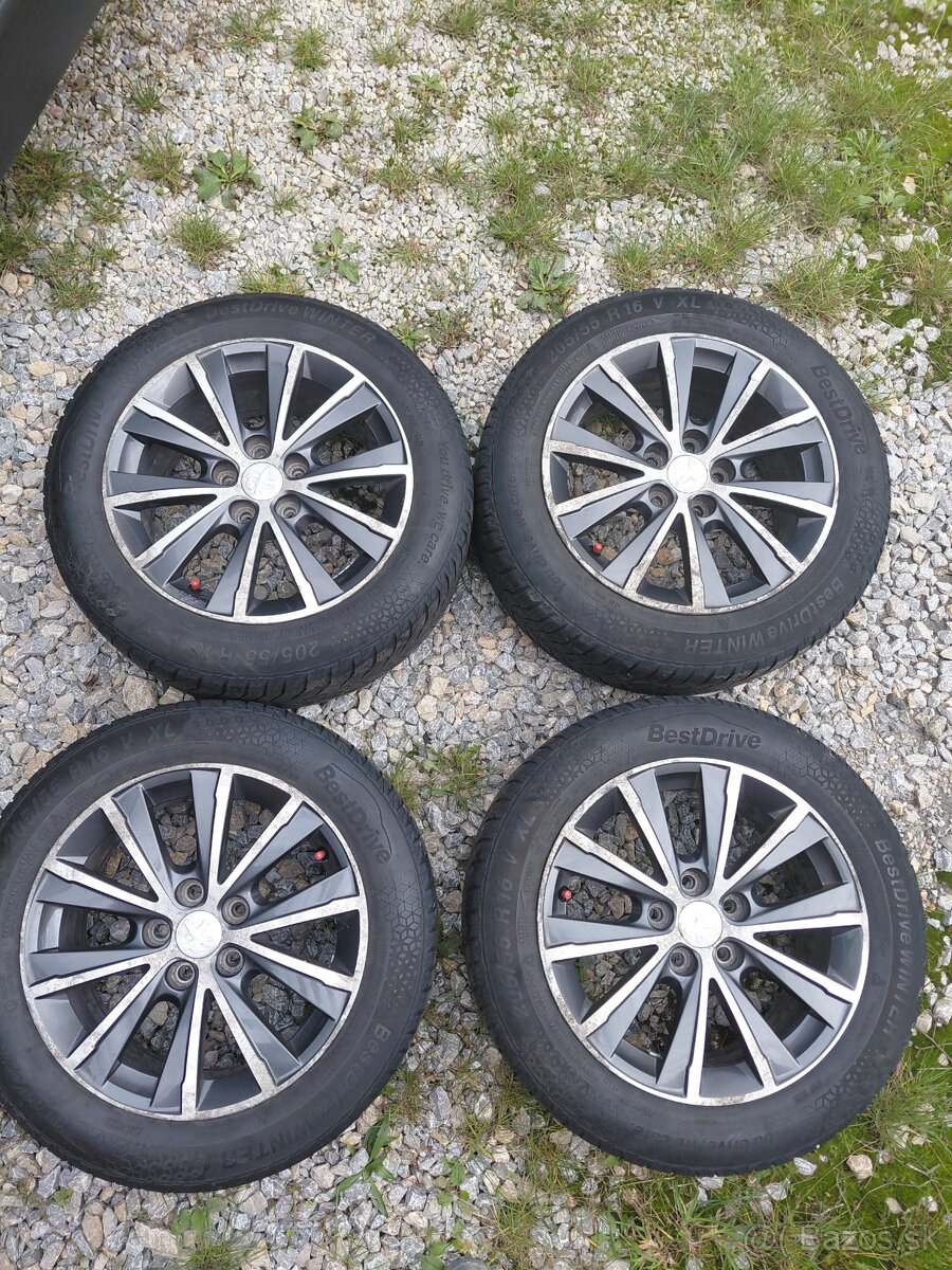 Sada Alu disky s pneu Peugeot 308 205/55 R16
