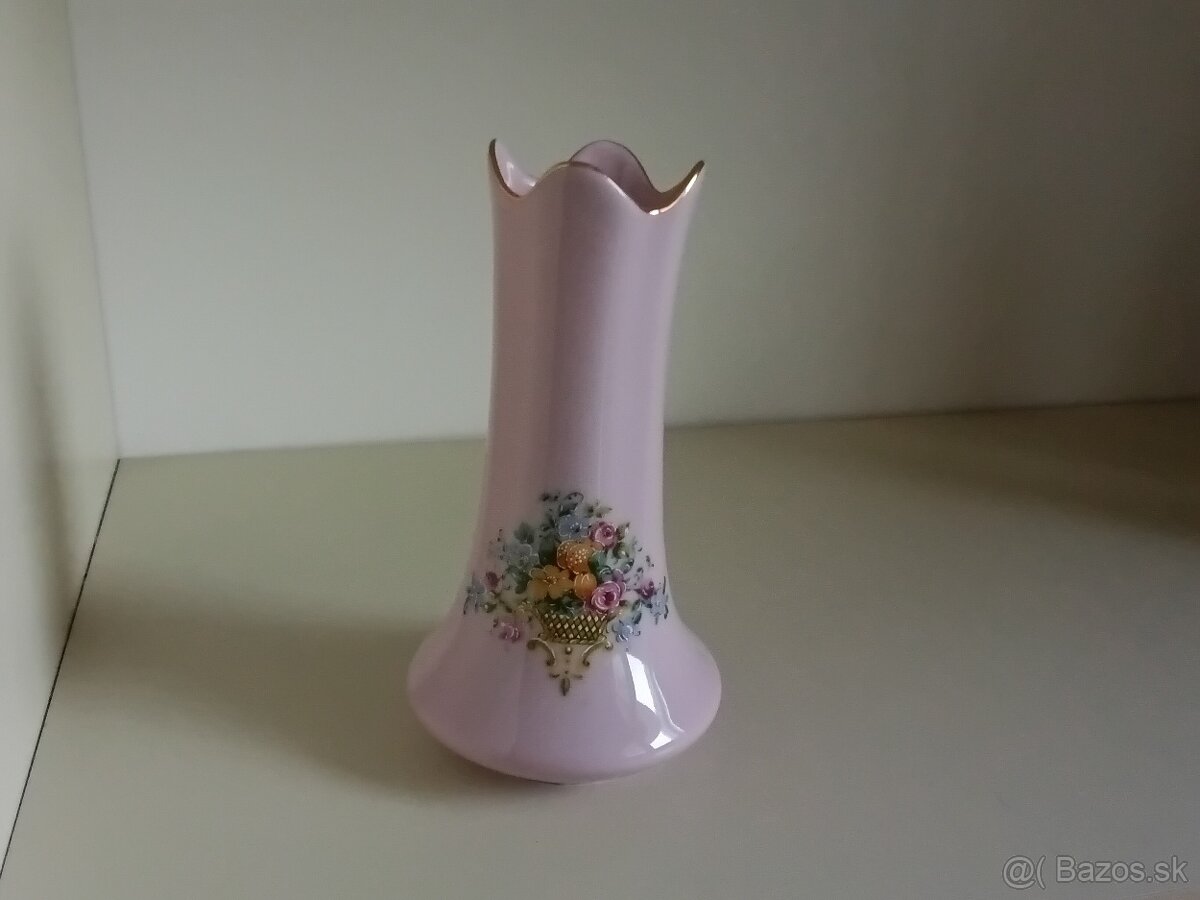 Vázička - ružový porcelán zn. Pirken - hammer1803.