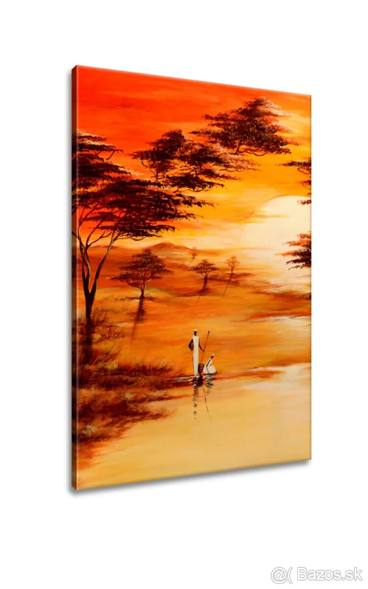 Ručne maľovaný obraz - Nádherná Afrika 50 x 60 cm