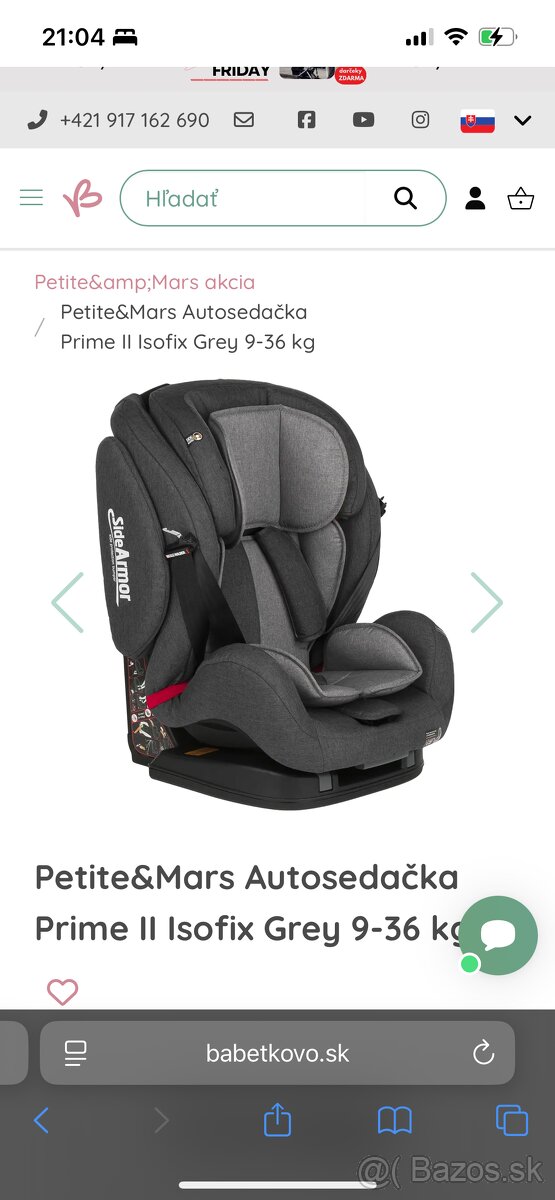 Detská autosedačka petite&mars