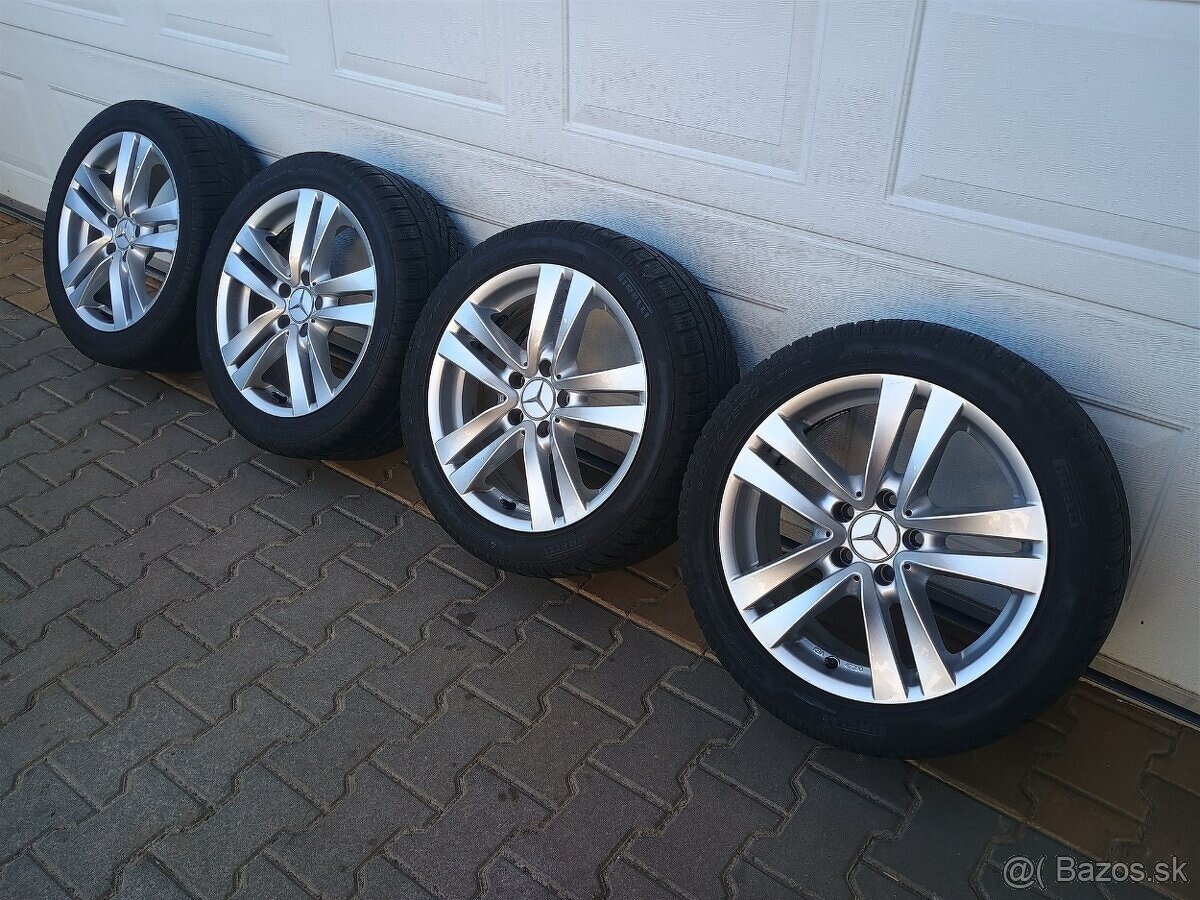 ALU disky Mercedes 5x112 R17 + zinmé pneu Pirelli