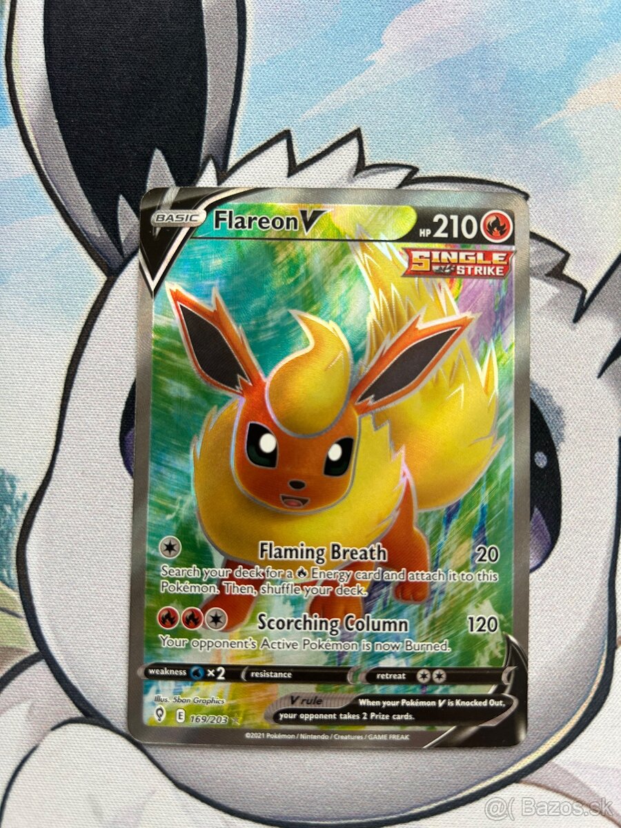 Flareon V, Pokemon karta