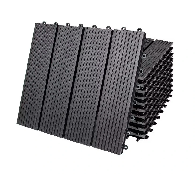 WPC dlaždice 30x30cm klasická antracit sada 11 ks