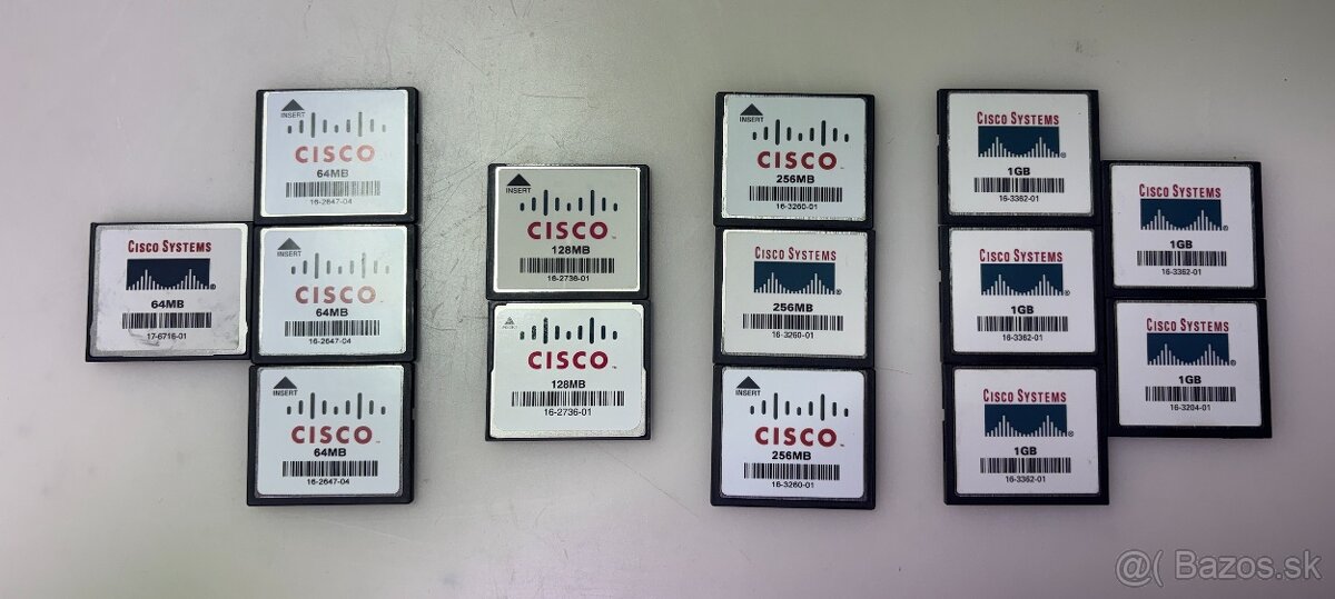 Compact Flash karty CISCO (64MB-1GB) – pre routery a switche