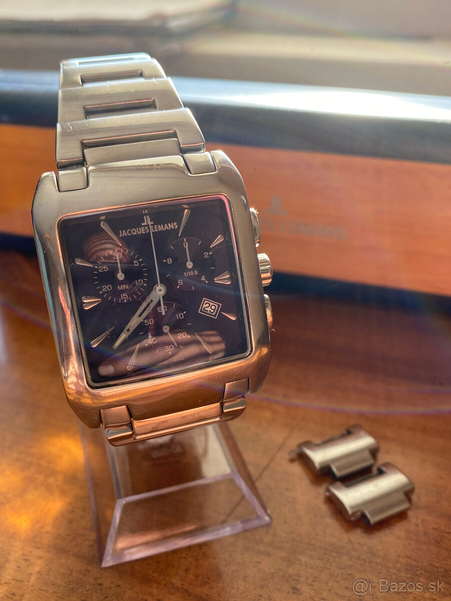 Hodinky Jacques Lemans chronograf výroba v Ženeve, ETA stroj