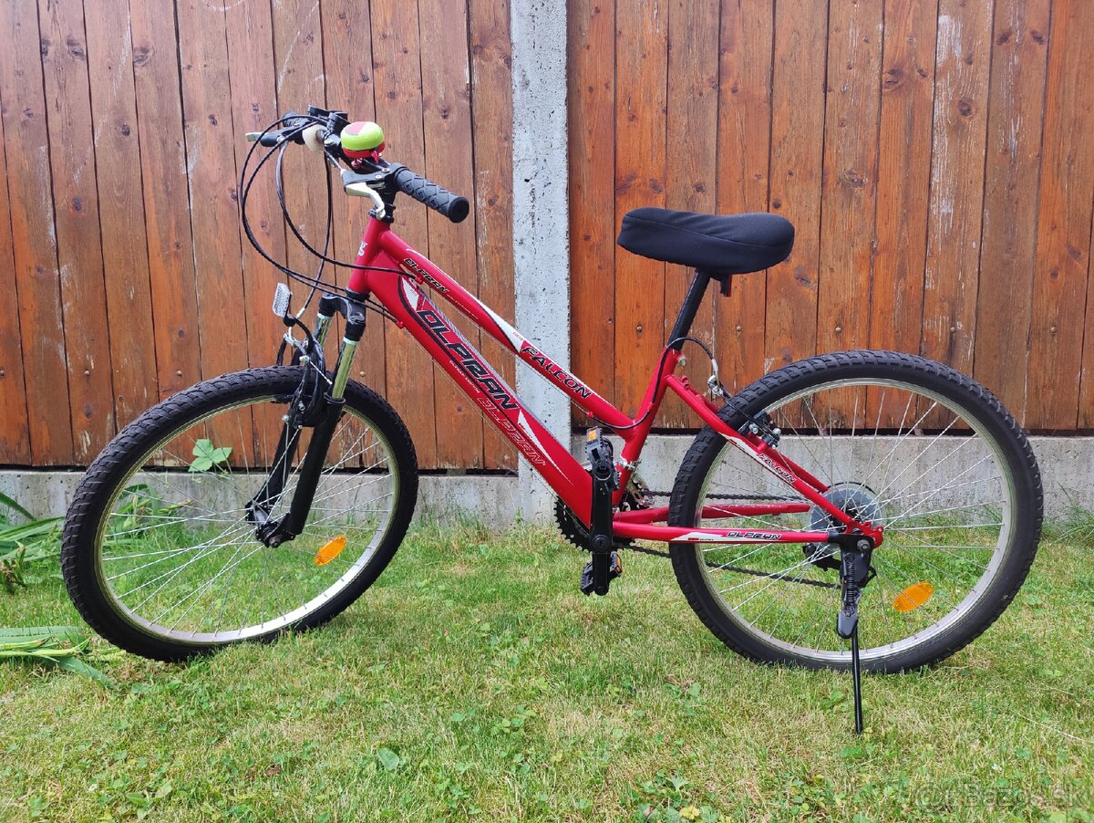 Olpran Falcon SUS 24" dievčenský horský bicykel červený