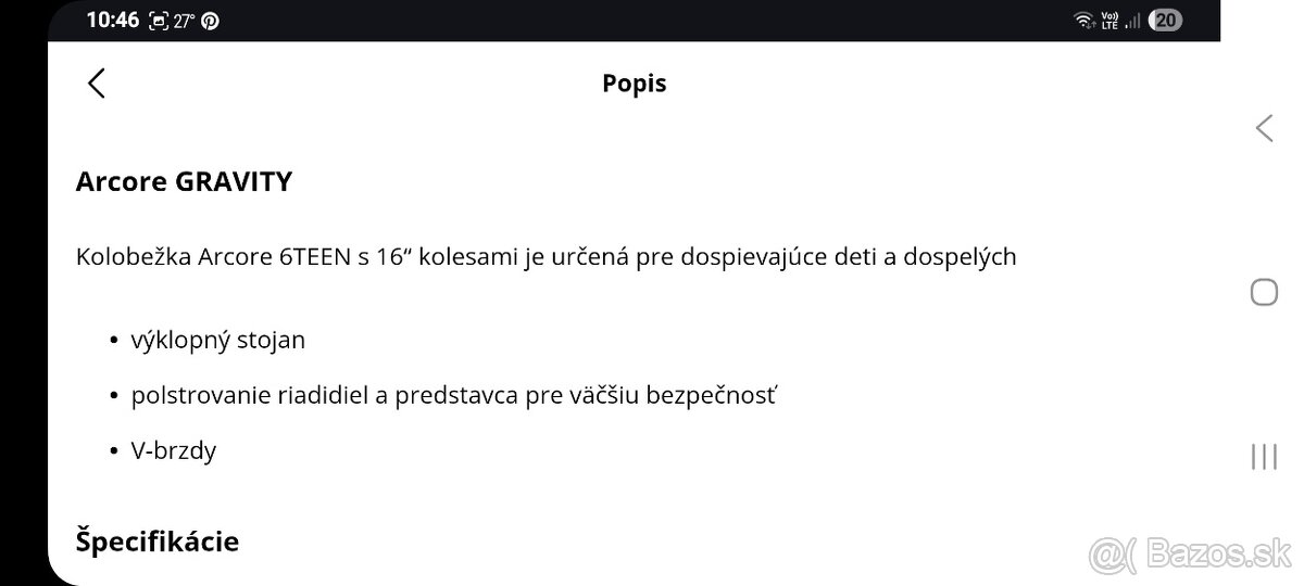 Kolobezka arcore