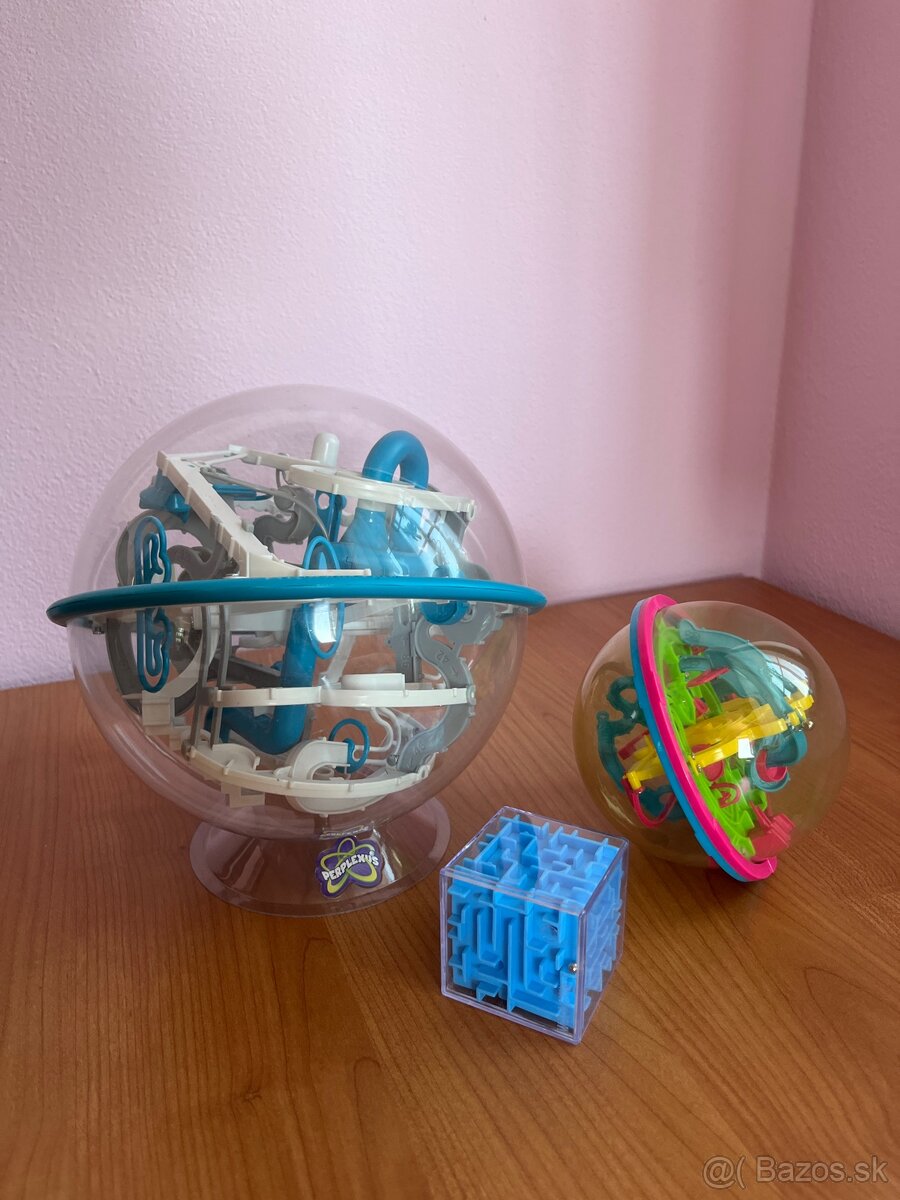 Sada 3 hlavolamov – 2x Perplexus a 3D labyrint