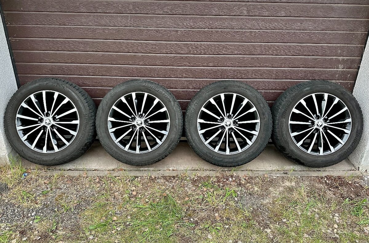 originální ALU kolesá škoda trinity black R18 5x112