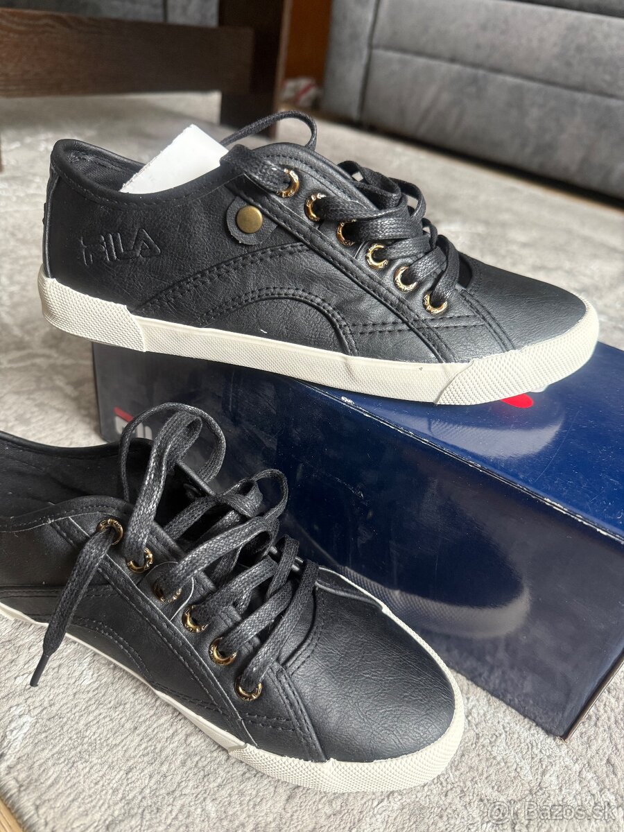 Predám čierne koženkove tenisky Fila veľkosť 37