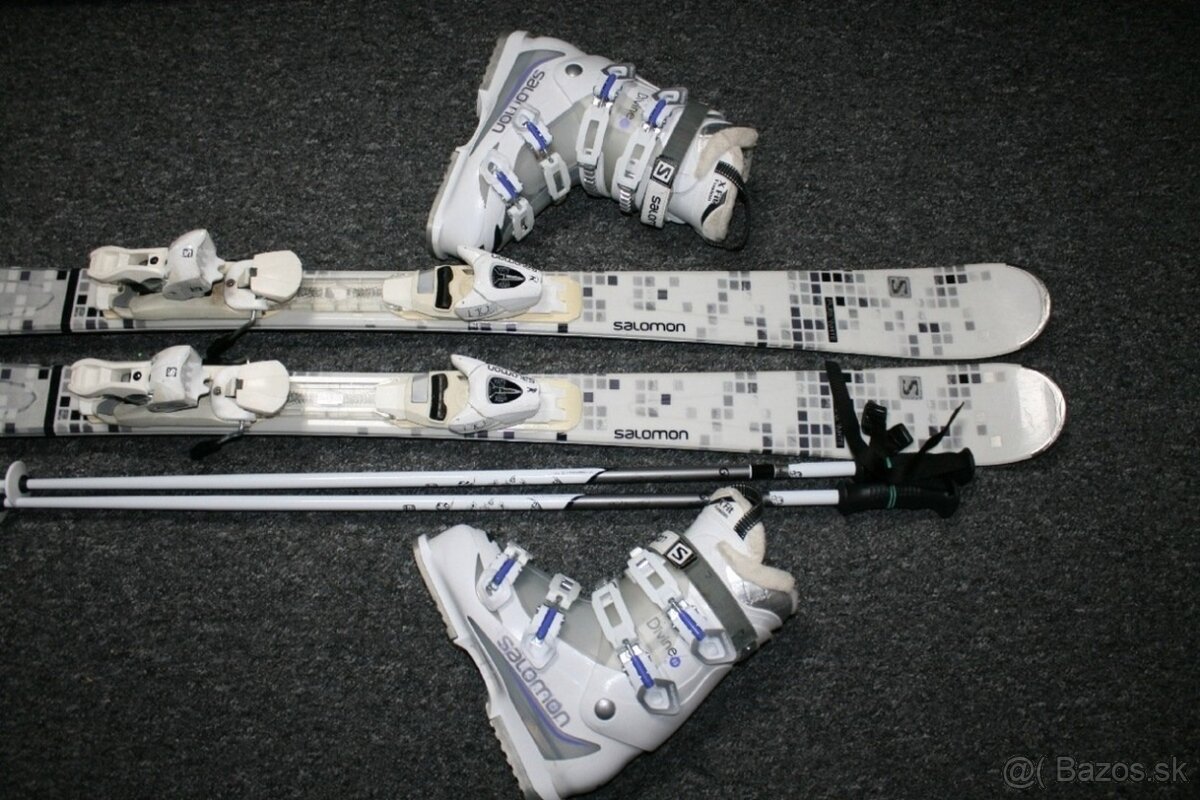 dámske lyže salomon 144 cm , lyžiarky