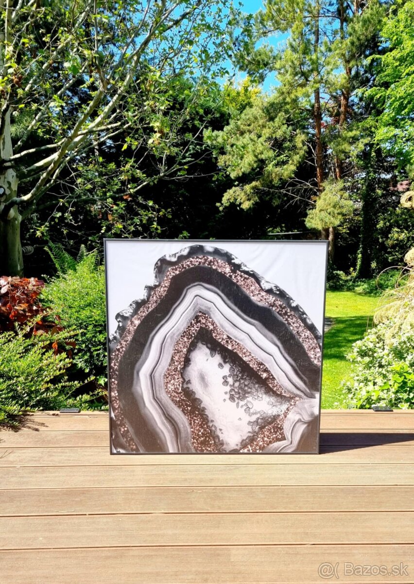 ABSTRAKTNÝ OBRAZ V RÁME 70 x 70 cm