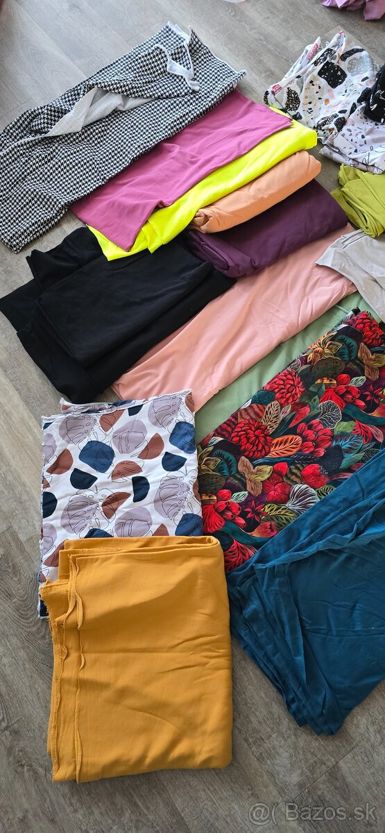 Látky - metráž cely balik spolu