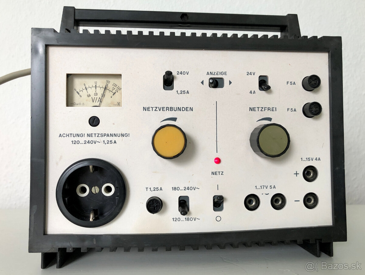 Nemecky prenosny regulovatelny zdroj AC aj DC