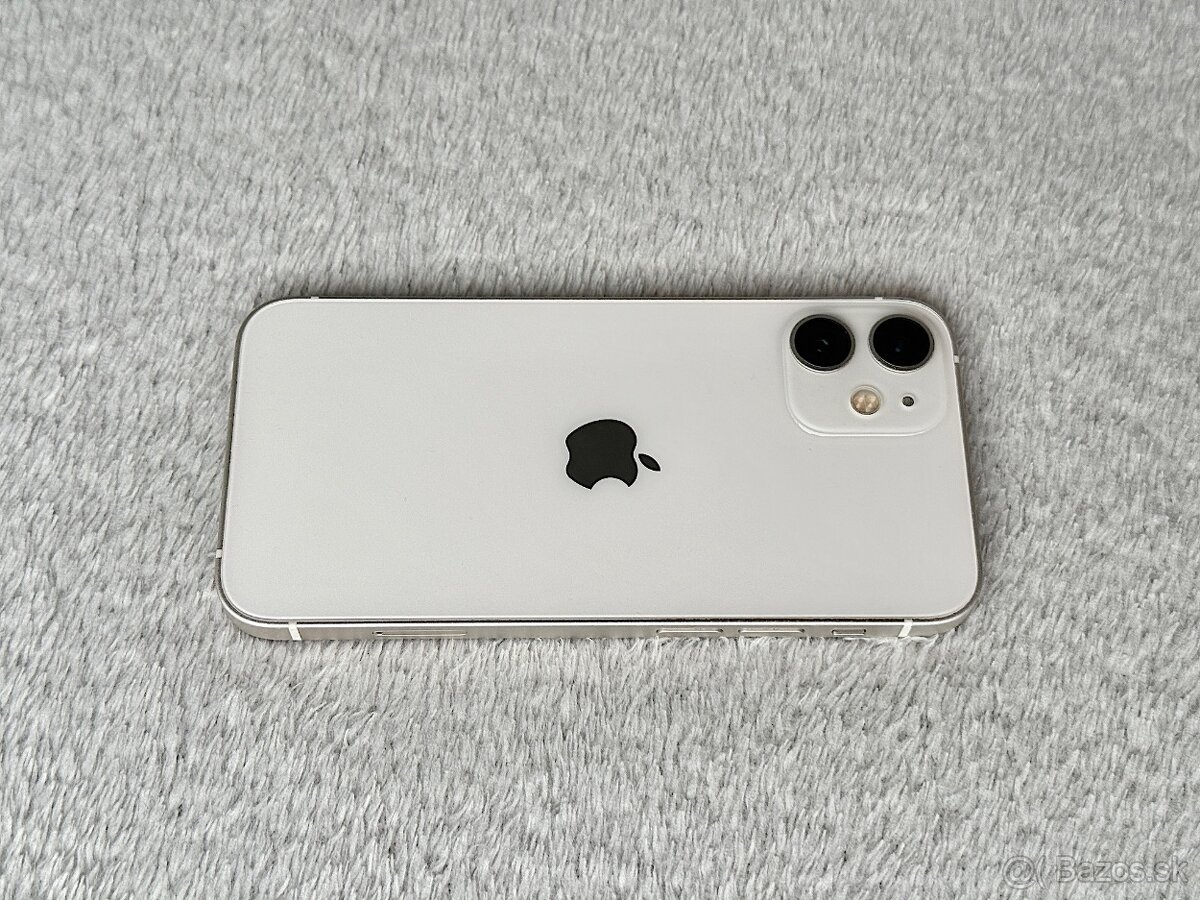 iPhone 12 Mini, Biely, NOVÁ BATERKA, TOP STAV