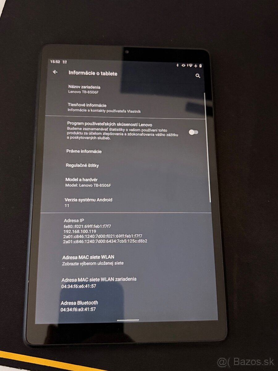 Lenovo Tab M8 (3rd gen) TB-8506F