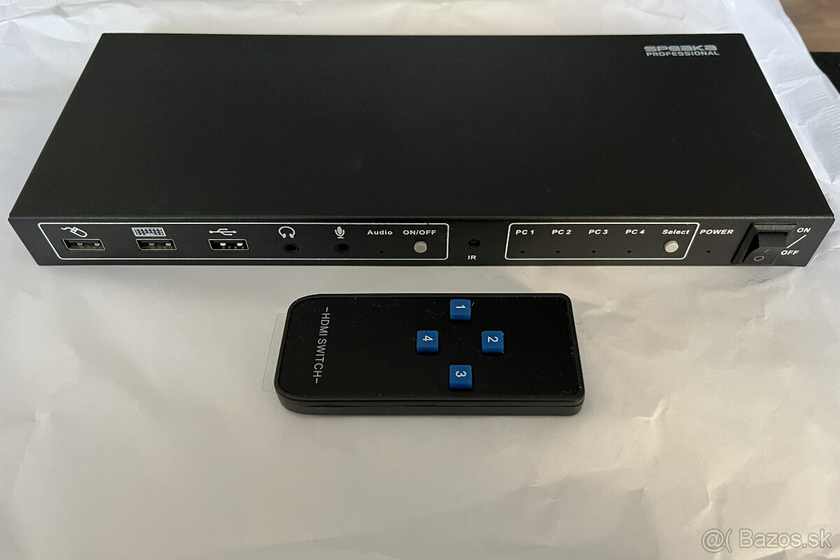 Speaka HDMI KVM 4 zariadenia