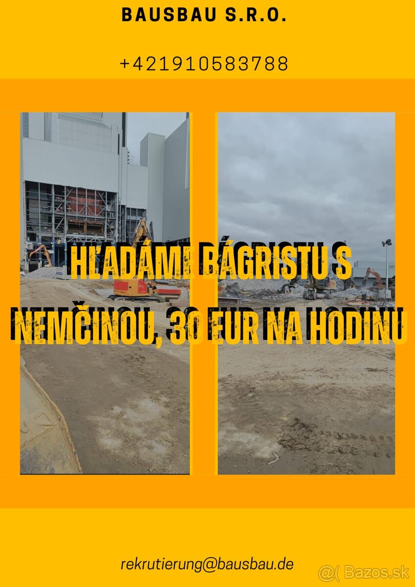 Práca pre 2 bagristov v Hamburgu – Skvelá ponuka