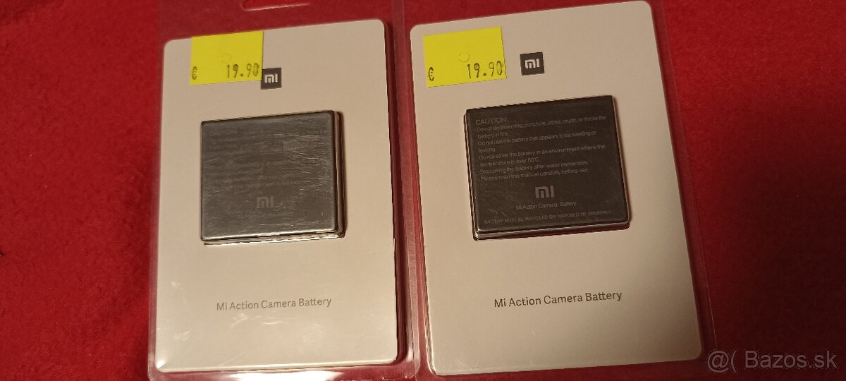 Predam 2ks akumulatorov na kameru Xiaomi Action