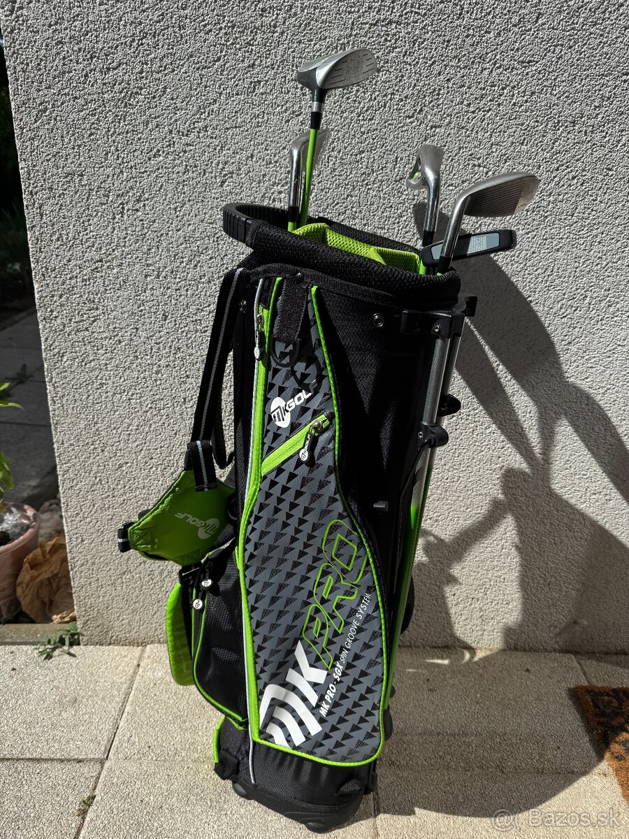 Predám detský golfový set MKids Golf Pro Green – pravá ruka,