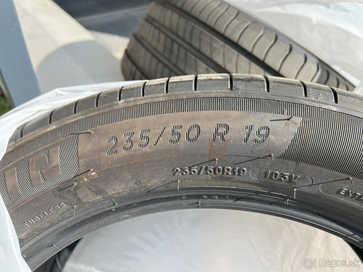 Predám nepoužívané letné pneumatiky Michelin 235/50 R19