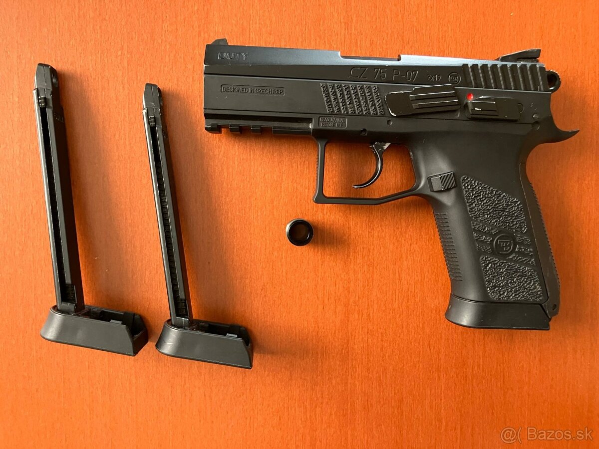 Predám airsoft pištoľ CZ 75 P-07 Duty CO₂ + príslušenstvo