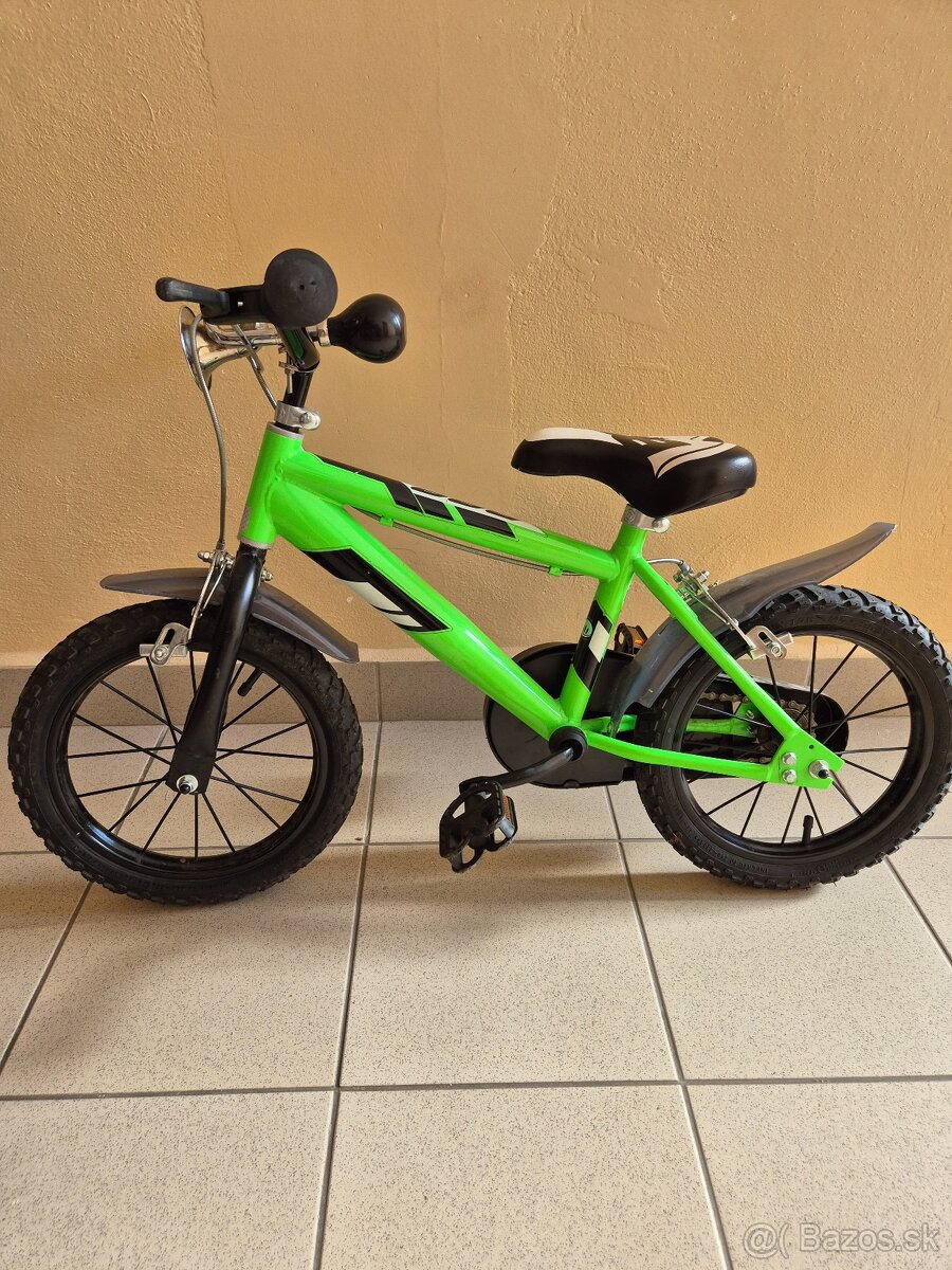 Detský bicykel 16 s pomocnými kolieskami