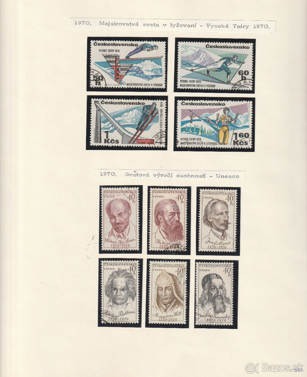Československo 1970, zbierka stav /ʘ